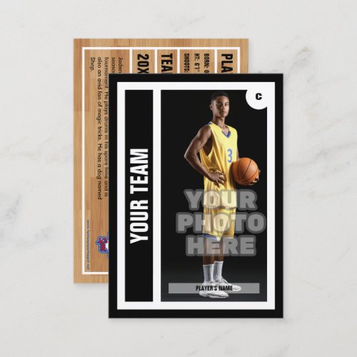 Custom Basketball Trading Card _ Black