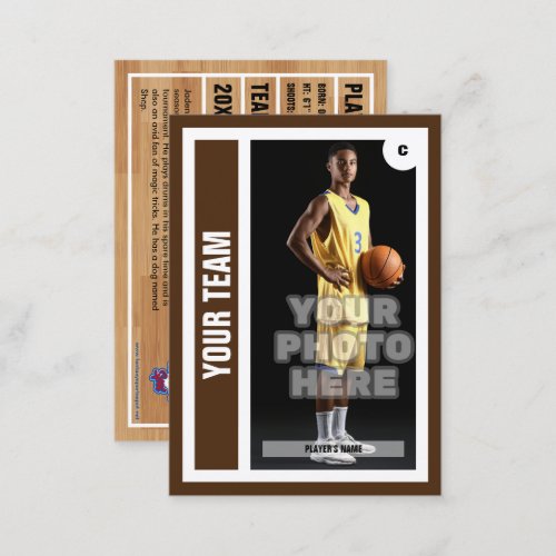 Custom Basketball Trading Card _ Brown