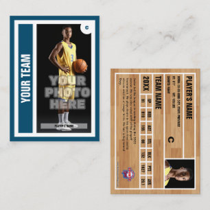 Custom Basketball Trading Card - Ocean Blue