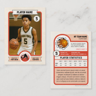 Custom Basketball Trading Card, Retro Player Card