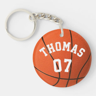 Custom Basketball with Monogram Keychain