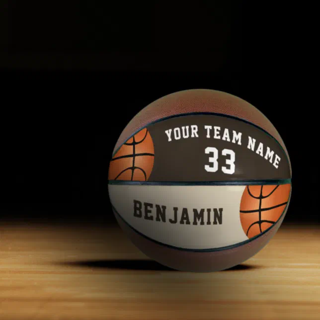 Custom Basketball with Name Number | Zazzle