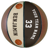 Custom Basketball with Name Number Kids (Vertical)
