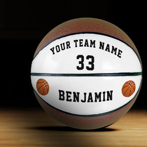 Custom Basketball with Name Number Kids