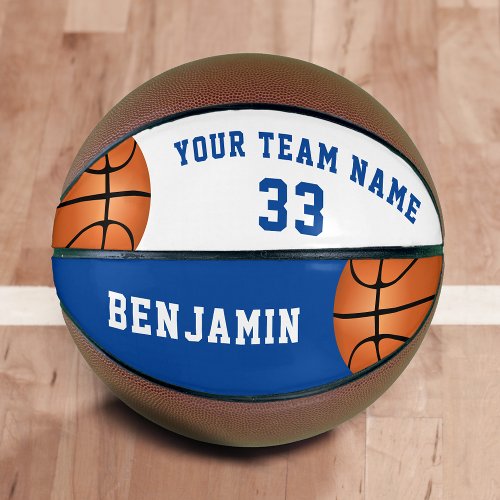 Custom Basketball with Player Name Team Number