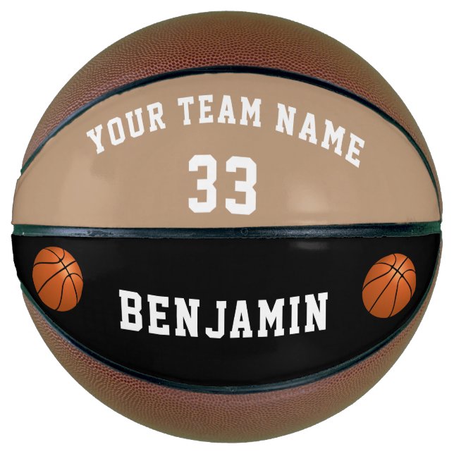 Custom Basketball with Player Number Team Name (Front)