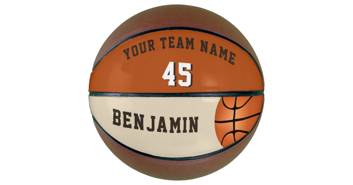 Custom Basketball With Team Name Number Zazzle Com