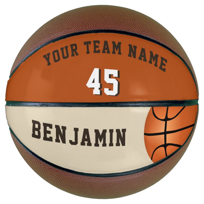 Custom Basketball with Team Name Number