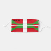 Custom, Basque Country national flag, ikurriña: Adult Cloth Face Mask (Front, Folded)
