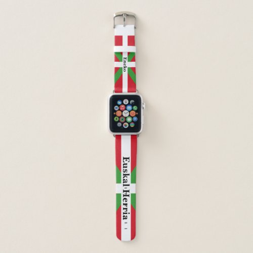 Custom Basque Country national flag ikurria Apple Watch Band