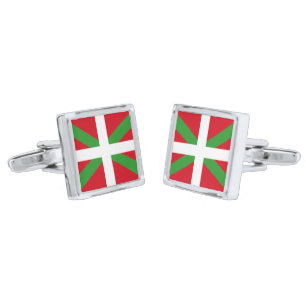 Custom, Basque Country national flag Ikurriña: Cufflinks