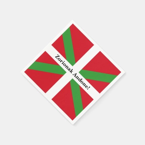 Custom Basque Country national flag ikurria Napkins