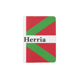 Custom, Basque Country national flag Ikurriña: Passport Holder