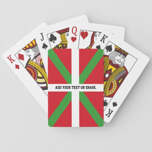 Custom Basque Country national flag ikurria Poker Cards