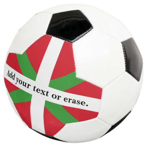 Custom Basque Country national flag ikurria Soccer Ball