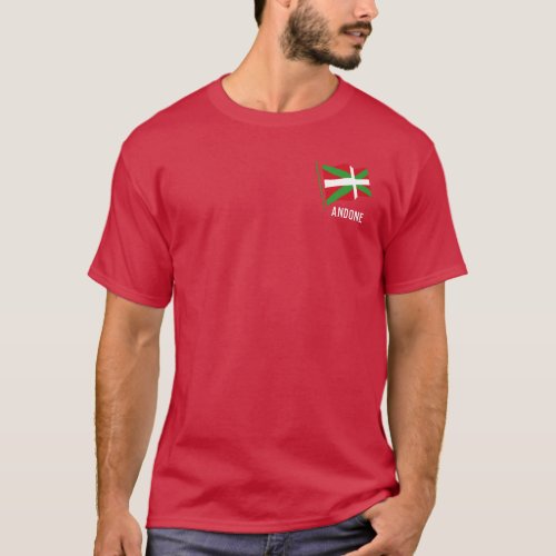 Custom Basque Country national flag ikurria T_Shirt