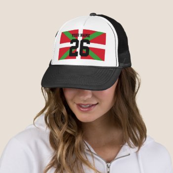 Custom  Basque Country National Flag  Ikurriña: Trucker Hat by RWdesigning at Zazzle