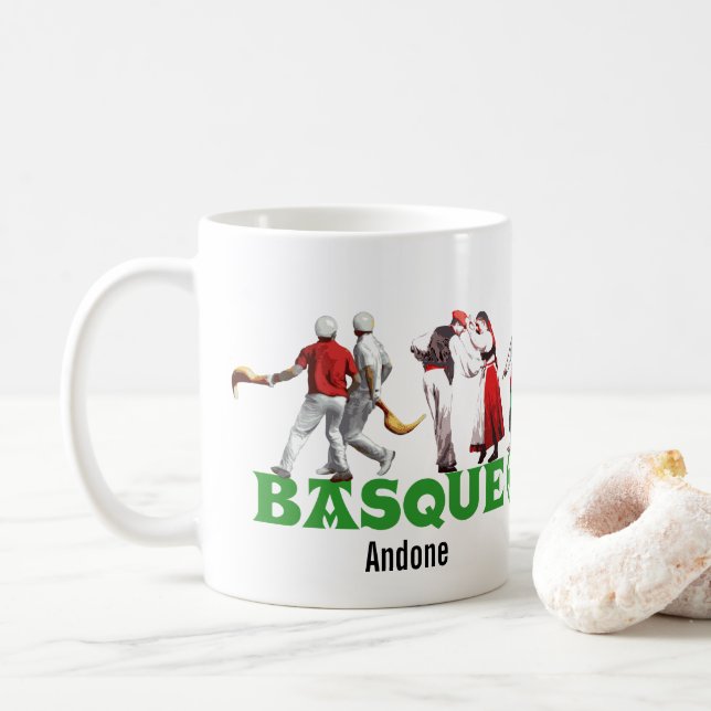 Custom, Basque Country traditional festival logo: Coffee Mug (With Donut)
