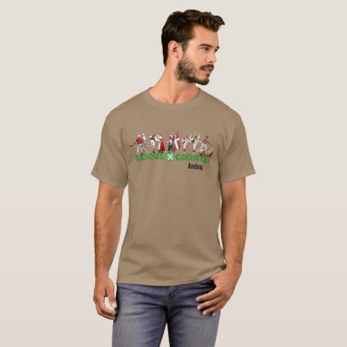 Custom Basque Country traditional festival logo T_Shirt