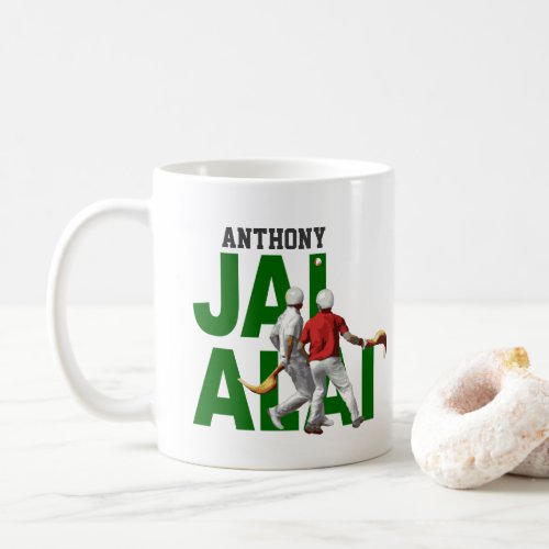 Custom Basque sport Cesta Punta  Jai Alai logo Coffee Mug