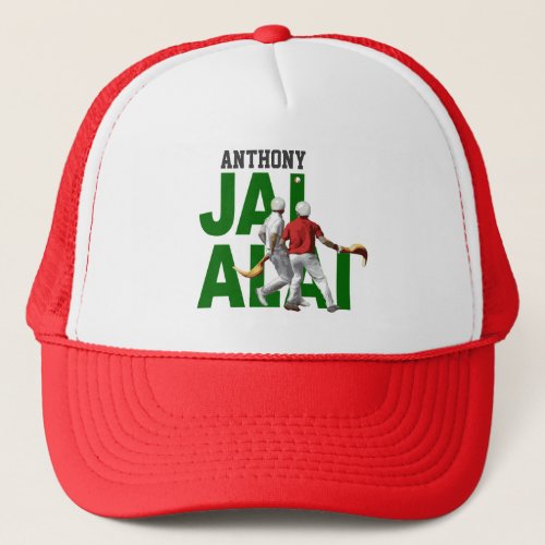 Custom Basque sport Cesta Punta  Jai Alai logo Trucker Hat