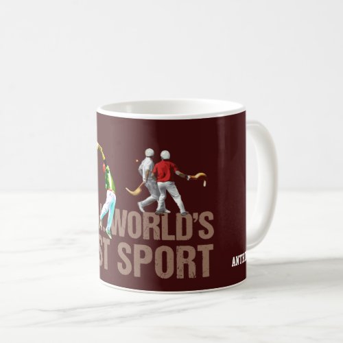 Custom Basque sport Jai Alai  Cesta Punta logo Coffee Mug