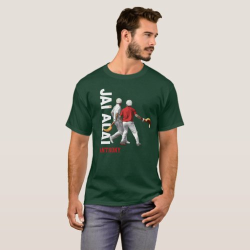 Custom Basque sport Jai Alai  Cesta Punta logo T_Shirt