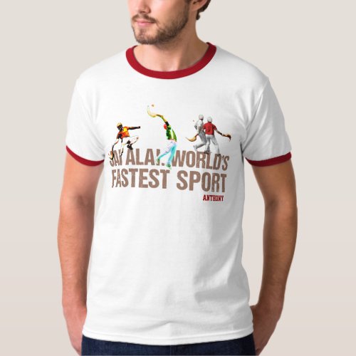 Custom Basque sport Jai Alai  Cesta Punta logo T_Shirt