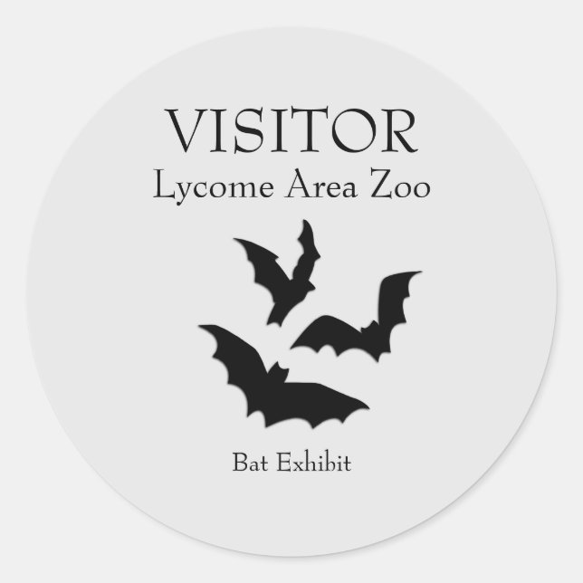 Custom Bat Exhibit Stickers (Front)