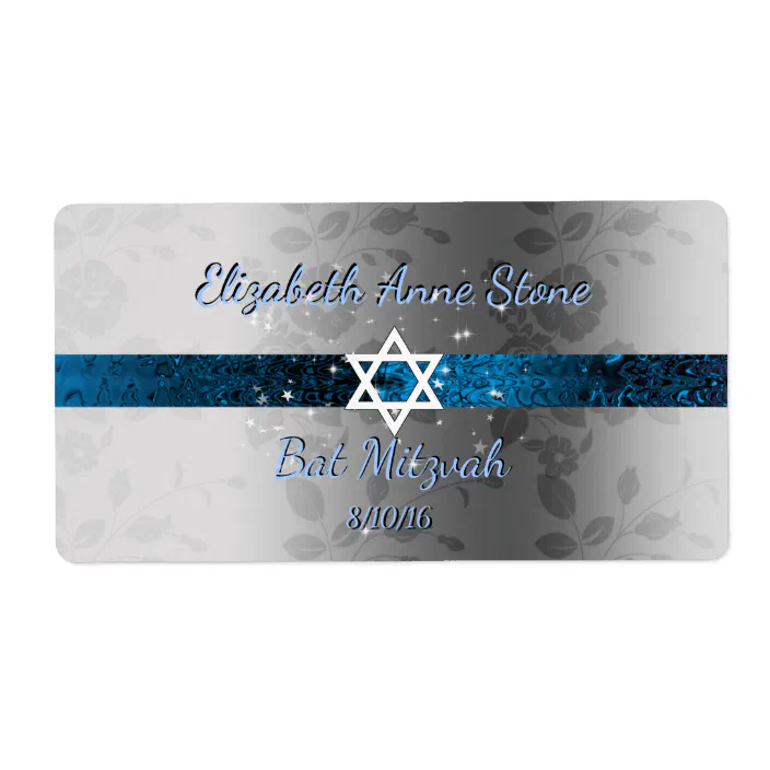 30 Custom Blue Victorian Snowflake Personalized Address Labels