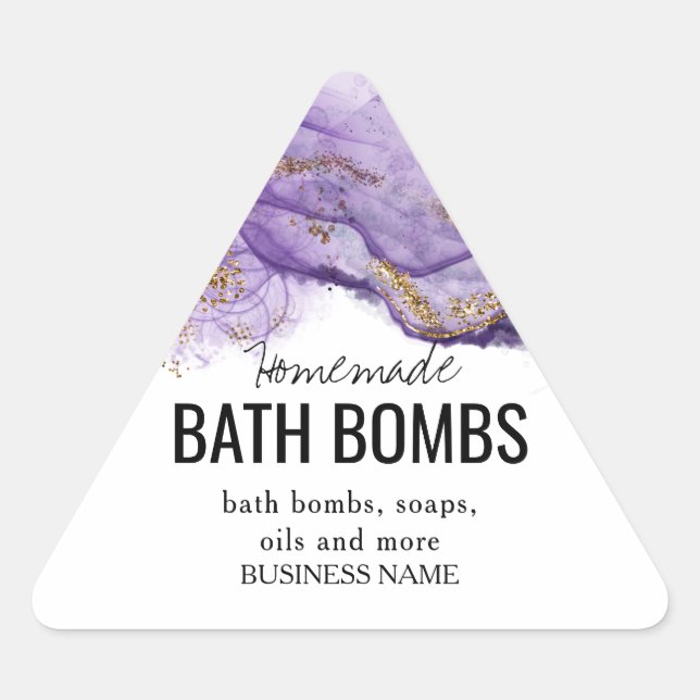 Custom Bath Bomb Label Template – Editable Logo &  (Front)