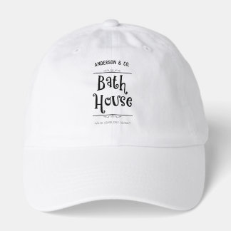 Custom Bath House Lavatory Wash Rinse Dry Repeat Hat
