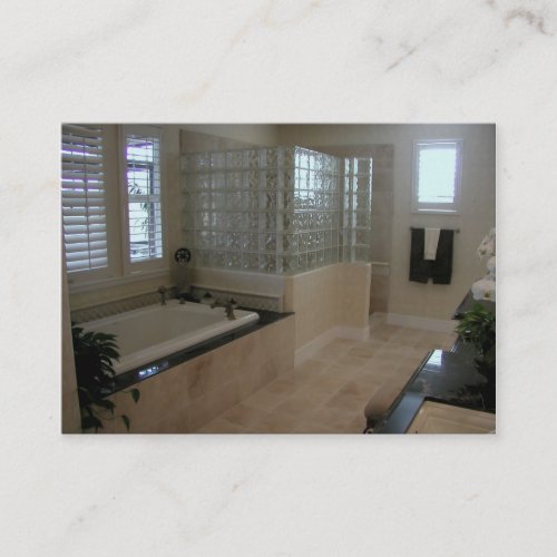 Custom Bathroom Business Card