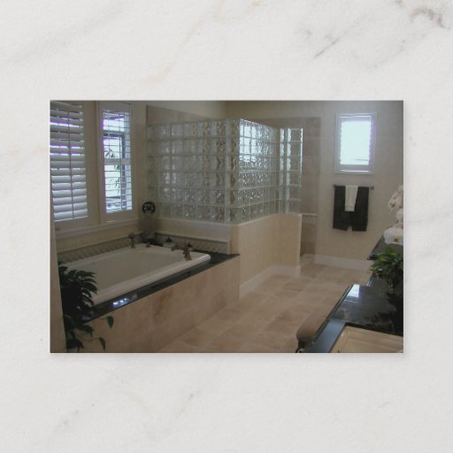 Customizable Custom Bathroom Business Card