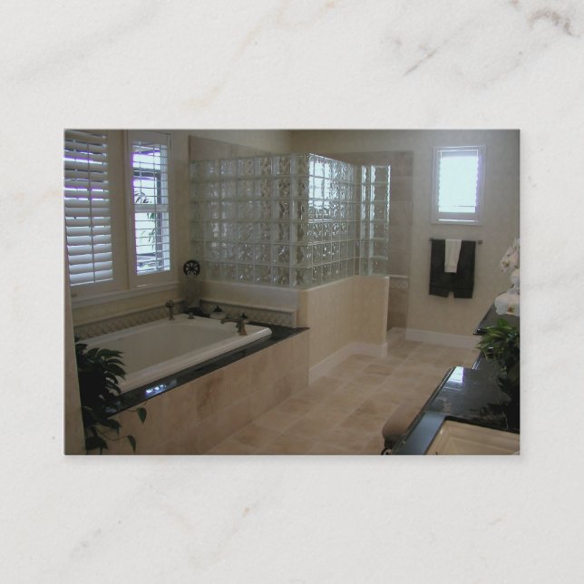 Custom Bathroom Business Card (Front)