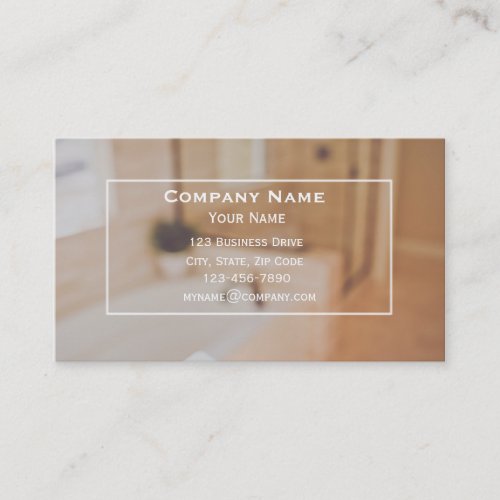 Custom Bathroom Contractor Business Card