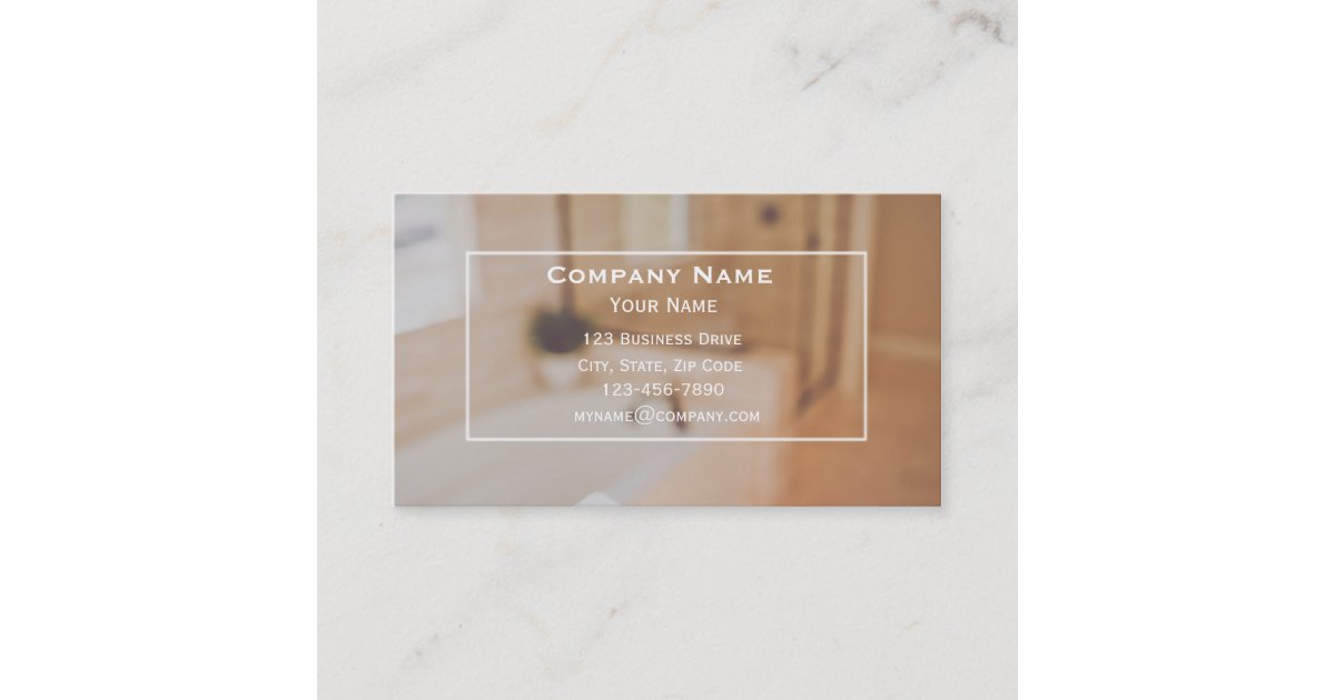 Custom Bathroom Contractor Business Card | Zazzle