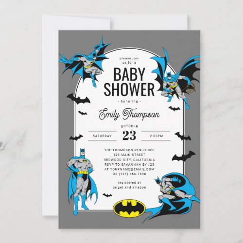 Custom Batman Baby Shower Invitation