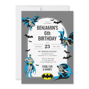 Custom Batman Boy's Birthday Invitation