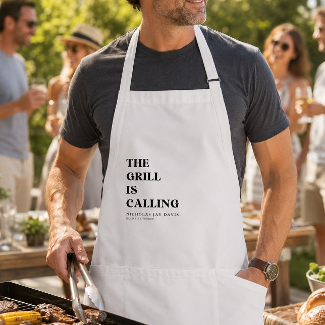 Custom BBQ Apron for Grill Master Modern Minimal (Creator Uploaded)
