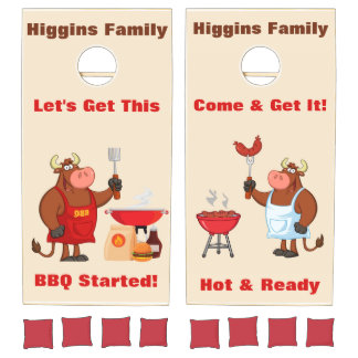 Custom BBQ Bash Cornhole Game Set