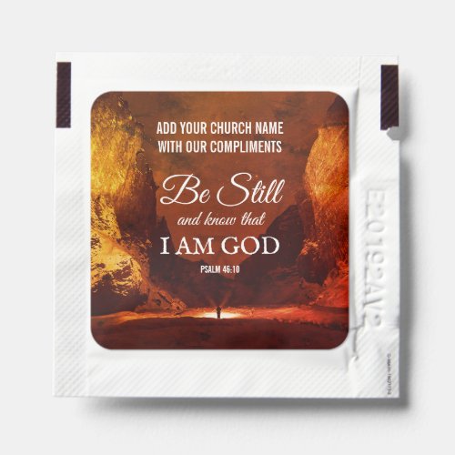 Custom BE STILL AND KNOW Psalm 4610 Christian Hand Sanitizer Packet
