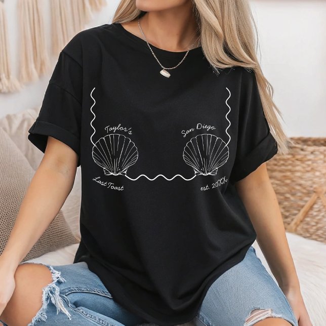 Custom Beach Bachelorette Last Toast On The Coast T-Shirt (Creator Uploaded)