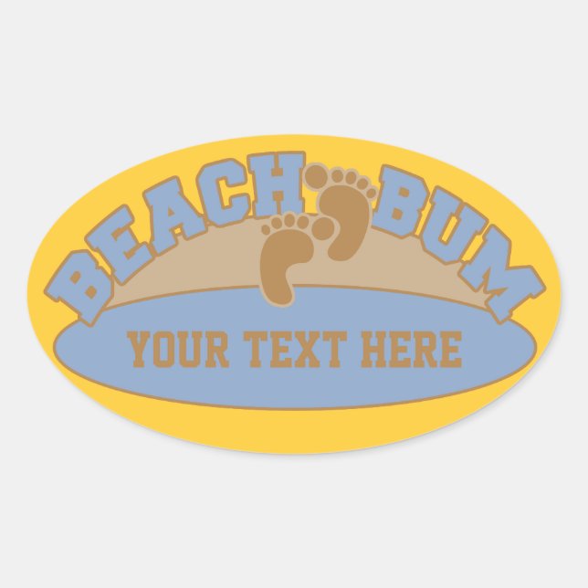 Custom Beach Bum stickers (Front)