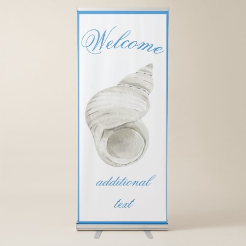 Custom BeachCoastal seashell Retractable Banner