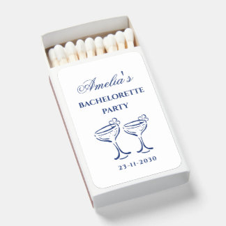 Custom Beach Cocktail themed Bachelorette Party Matchboxes
