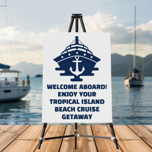 Custom Beach Cruise Nautical Anchor Trip Foam Board