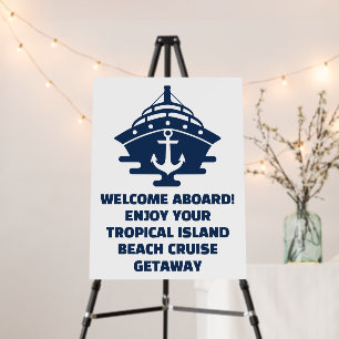 Custom Beach Cruise Nautical Anchor Trip Foam Board