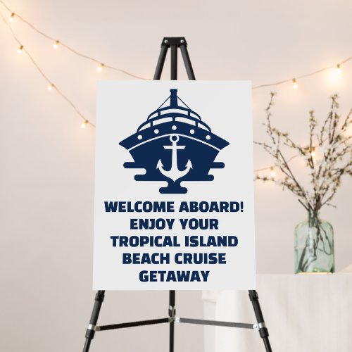 Custom Beach Cruise Nautical Anchor Trip Foam Board