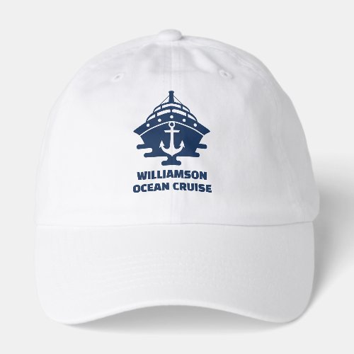 Custom Beach Cruise Nautical Anchor Trip Hat